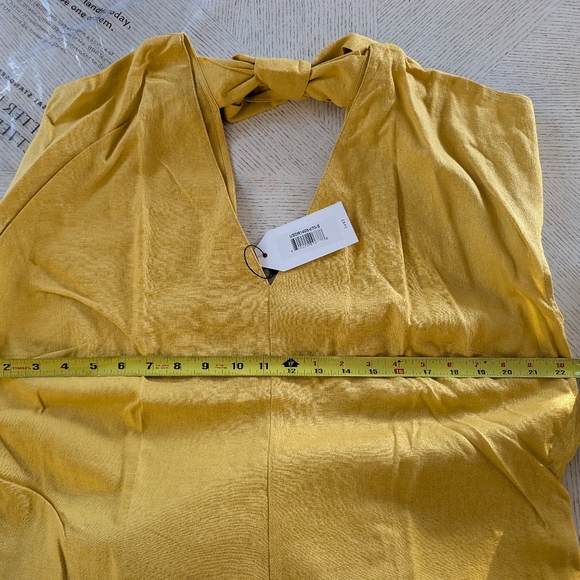 Universal Standard Louvre Bow Back Linen Dress in Golden Hour size S (14-16) NWT - Picture 7 of 7